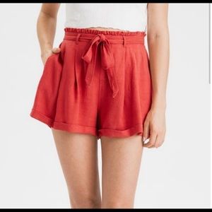American eagle cotton paperbag shorts